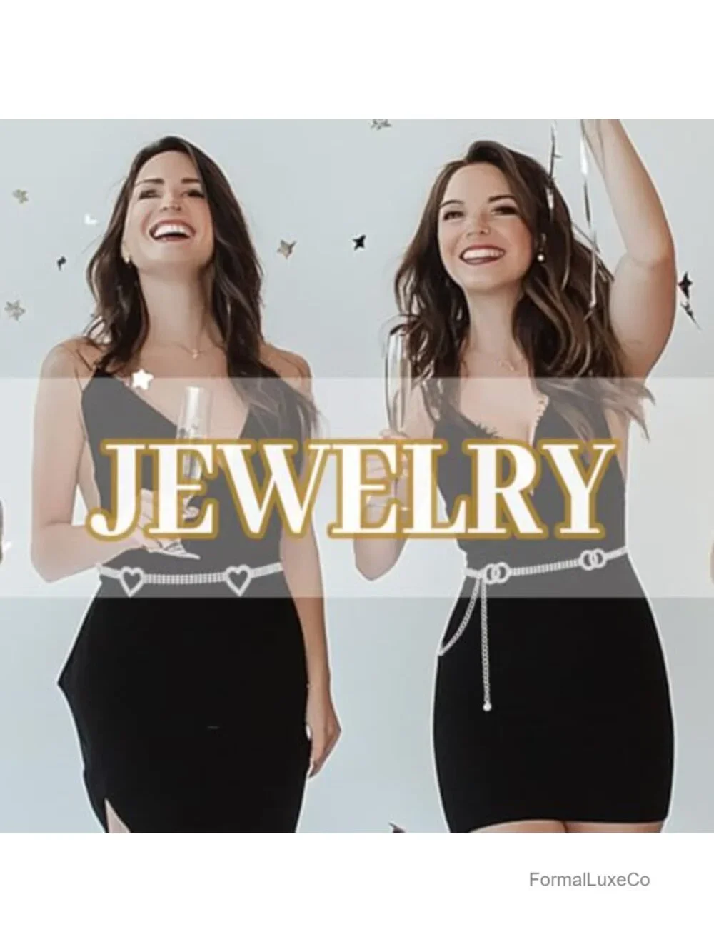Sparkle Crystal Chain Waist Belt for Women Wedding Party Prom Dress Accessory